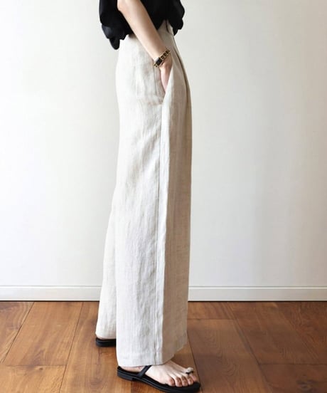 《即納》wide leg tuck pants /3color　hm1526