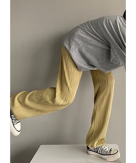 wave pleats pants / 3color　hm2290