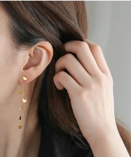 small hearts chain pierce　hm2241