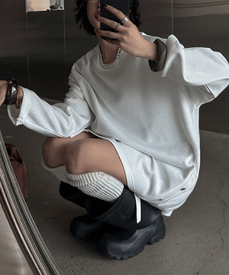 side snap tunic / 2color　hm2810