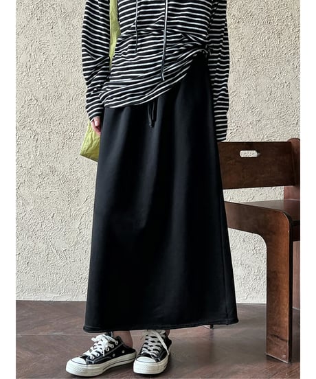 sweat maxi skirt / 2color　hm2054