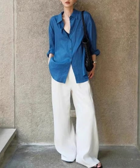 luxe long-sleeve shirt / 2color　hm2485