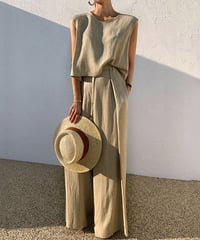 sleeveless suit setup / 3color　hm1485