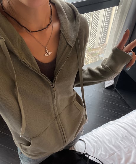 cotton simple hoodie / 2color　hm1313