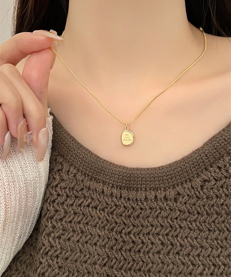 letter plate necklace　hm1231