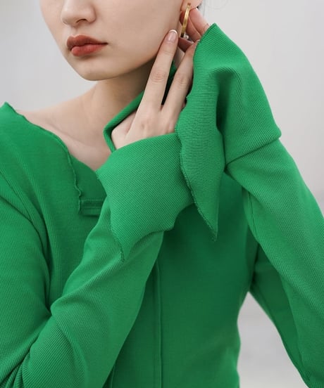 frill slim cutsew / 2color　hm2027