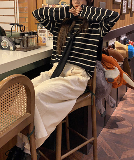 layered knit top / 2color　hm2668