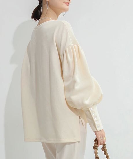 elegant puff sleeve top / 4color　hm2702