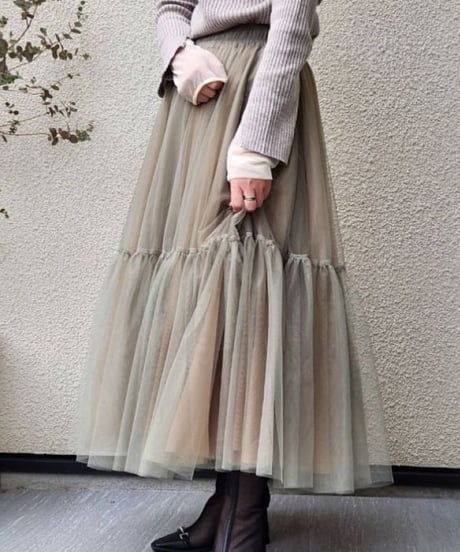 volume tulle skirt / 5color　hm1964