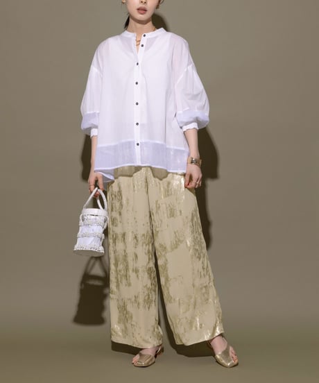 metallic wide pants / 2color　hm1595