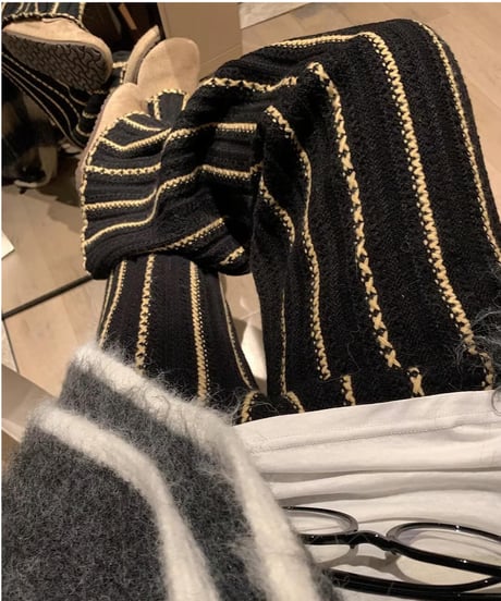striped wide leg pants　hm2743