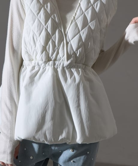 balloon quilted vest / 2color　hm2580