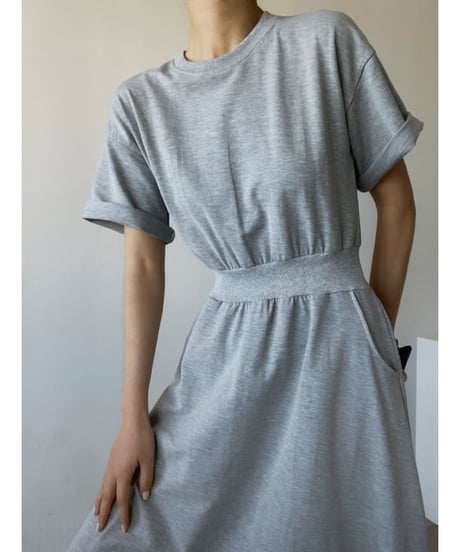 soft jersey midi dress / 2color　hm2113