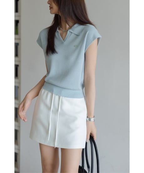 collar knit top / 3color　hm2886