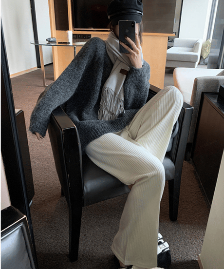sleeve tag knit / 6color　hm1884
