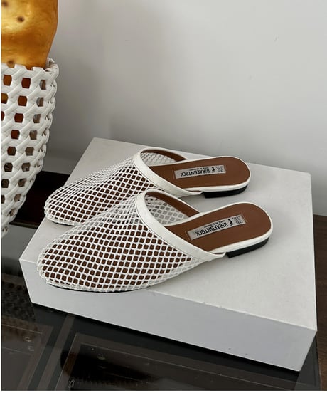 fishnet design flat sandal / 3color　hm2244