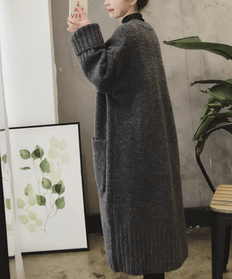 oversized long cardigan / 4color　hm2701