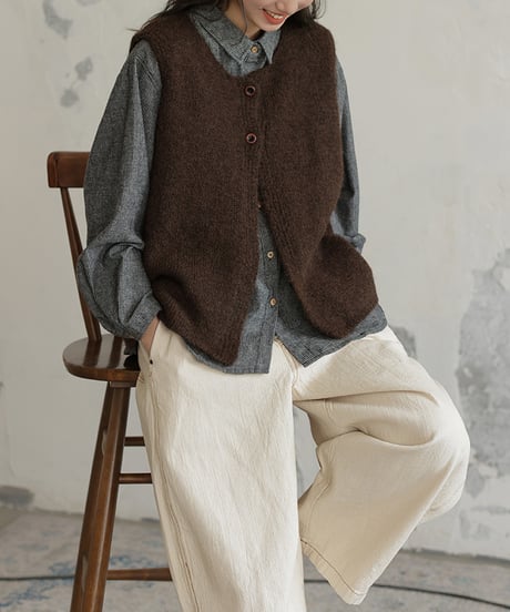 knitted vest & shirts　hm2553