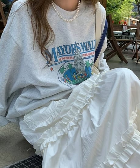 printed sweat pullover　hm1987