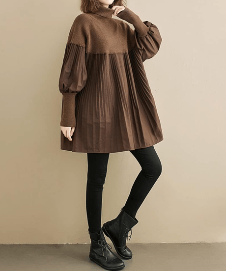 pleated docking tunic / 2color　hm2656
