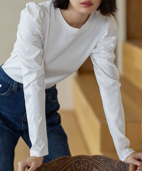 puff sleeve t-shirt / 2color　hm2002