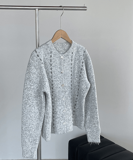 vertical stitch cardigan / 3color　hm2762