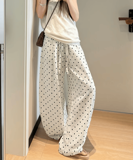 dot wide pants / 3color　hm2892