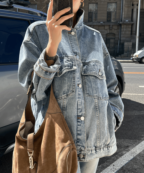 oversized denim jacket　hm1264