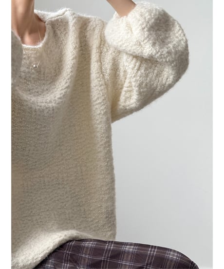 《即納》soft oversized knit / 2color　hm2730