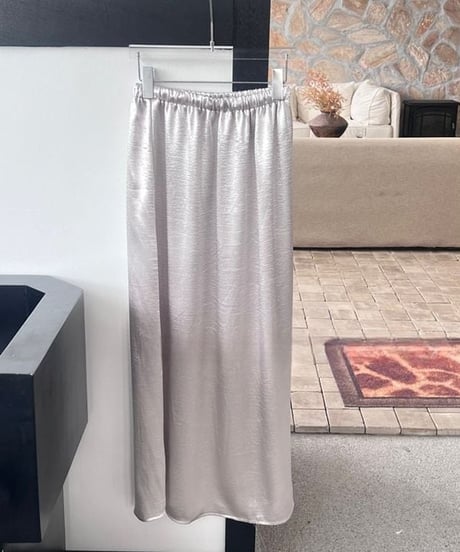 glossy a-line skirt　hm1862