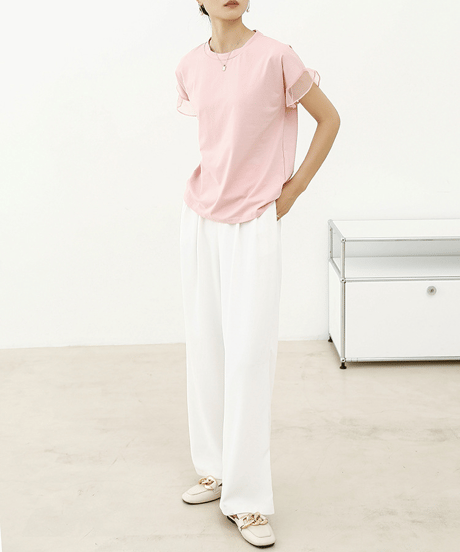 sheer sleeve top / 6color　hm2959