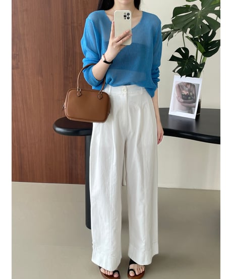 tuck wide pants / 2color　hm1602