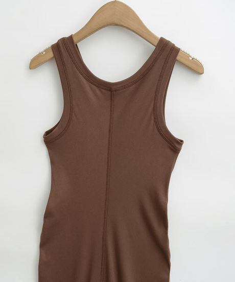 sleeveless plain dress / 5color　hm1401