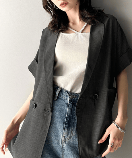 short sleeve jacket / 3color　hm2967