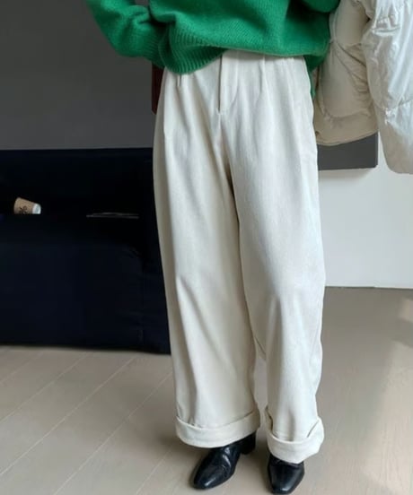 tuck wide pants / 2color　hm1780