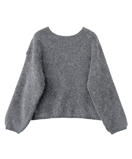 fluffy v-neck knit / 4color　hm2726