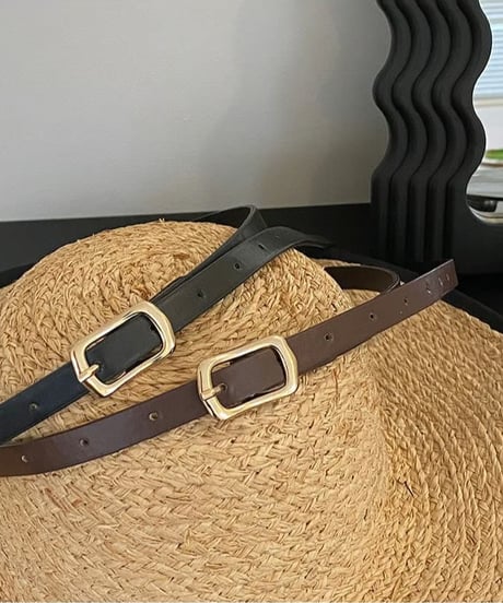 square buckle belt / 2color　hm2010