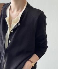 layered knit cardigan / 3color　hm1710
