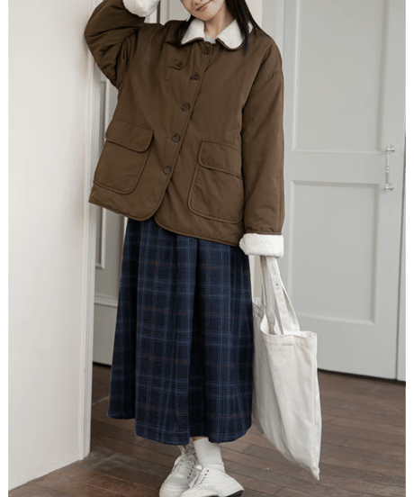 sherpa collar jacket / 2color　hm2712