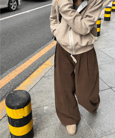 wide tuck pants / 2color　hm1128