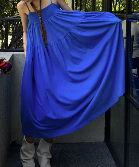tiered cami dress / 2color 　hm1631