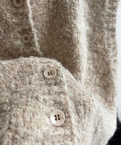 textured knit vest / 4color　hm2675