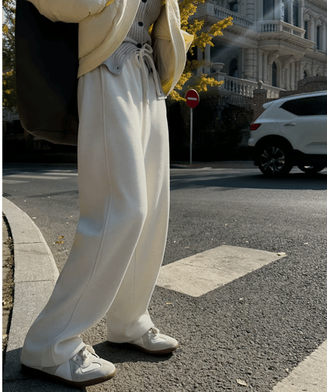 fleece thickened pants / 2color　hm1064