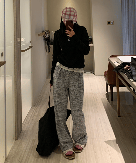 draped wide leg pants　hm1698