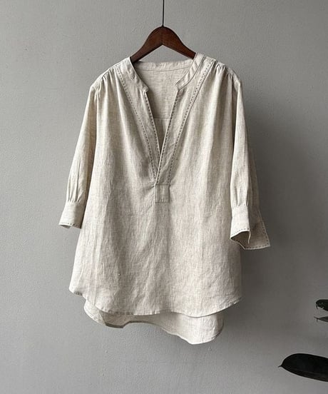 linen relax blouse / 2color　hm2292
