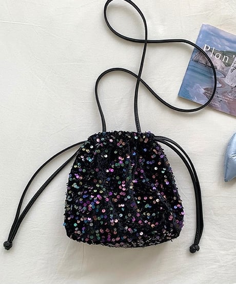 glitter drawstring bag / 3color　hm1700