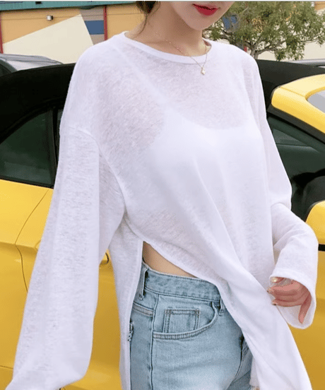 sheer loose top / 2color　hm2898