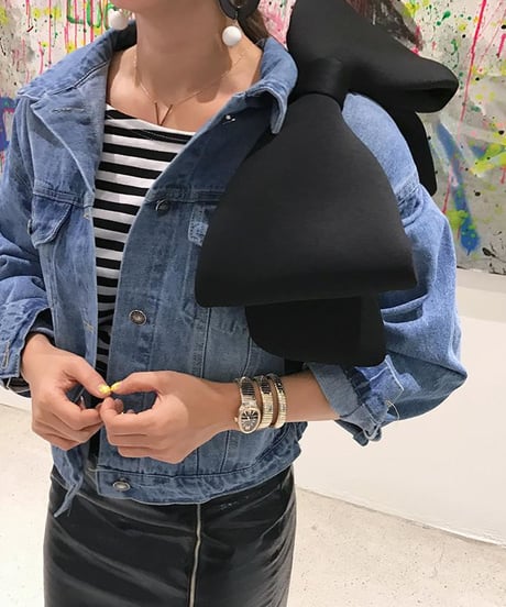 big ribbon handbag / 5color　hm1858
