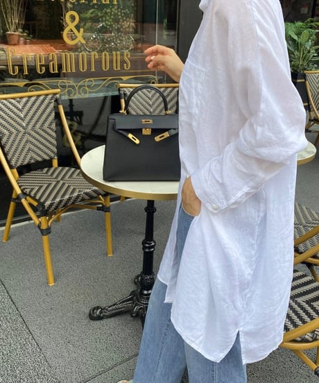 relaxed linen shirt　hm2939