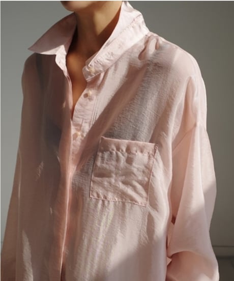oversize sheer long-shirt　hm1589